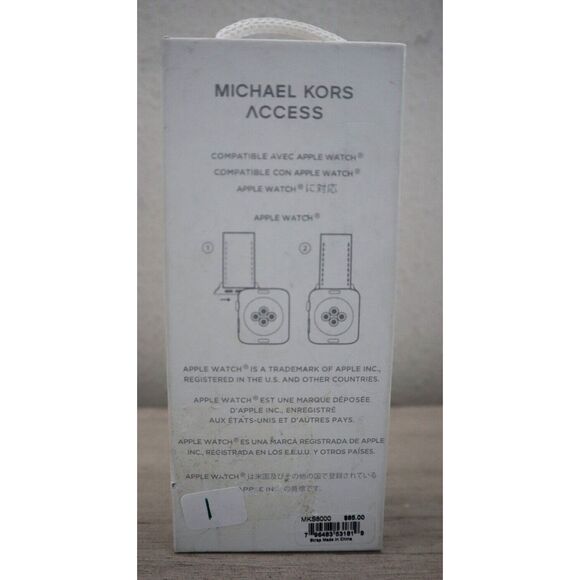 Michael Kors MKS8000 Blush Pink Micro Logo PVC 38/40mm Band for Apple Watch - Picture 2 of 7